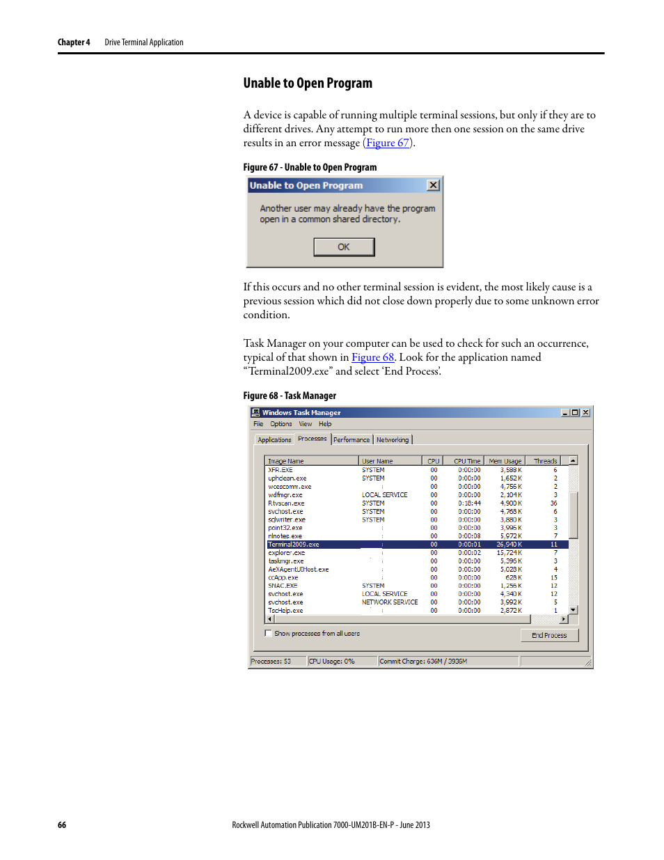 Unable to open program | Rockwell Automation 7000 PowerFlex HMI Offering with Enhanced Functionality User Manual | Page 68 / 90