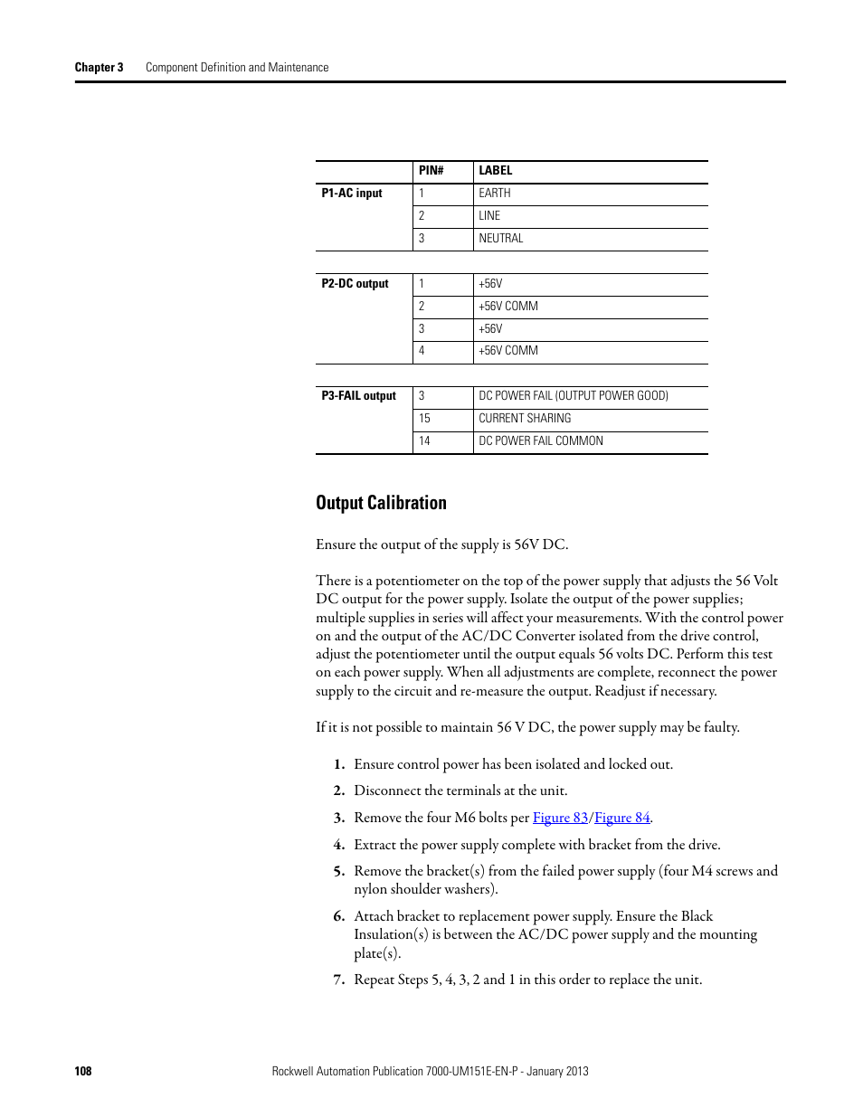 Output calibration | Rockwell Automation 7000 PowerFlex Medium Voltage AC Drive (B Frame) - ForGe Control (PanelView 550) User Manual | Page 108 / 290