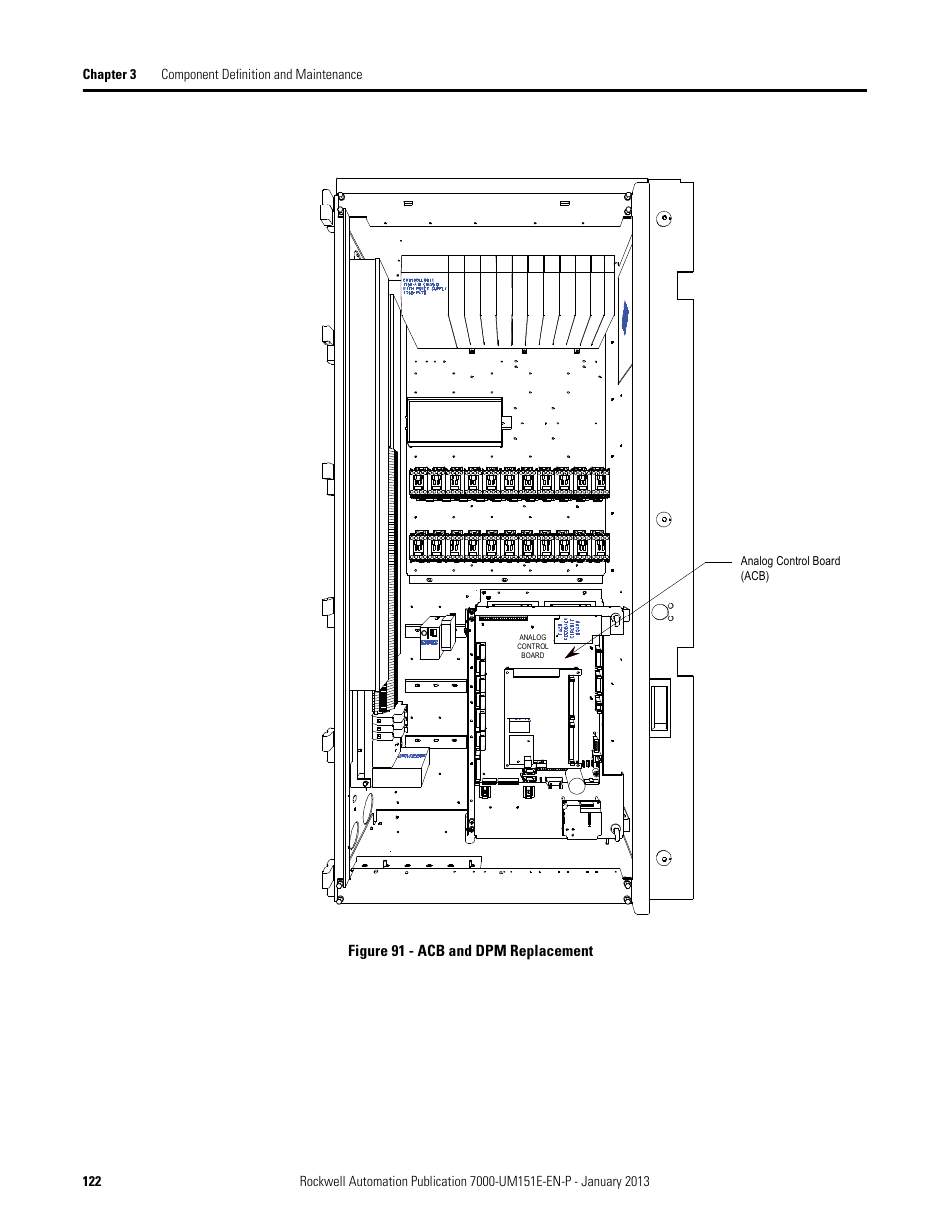 Figure 91 - acb and dpm replacement | Rockwell Automation 7000 PowerFlex Medium Voltage AC Drive (B Frame) - ForGe Control (PanelView 550) User Manual | Page 122 / 290