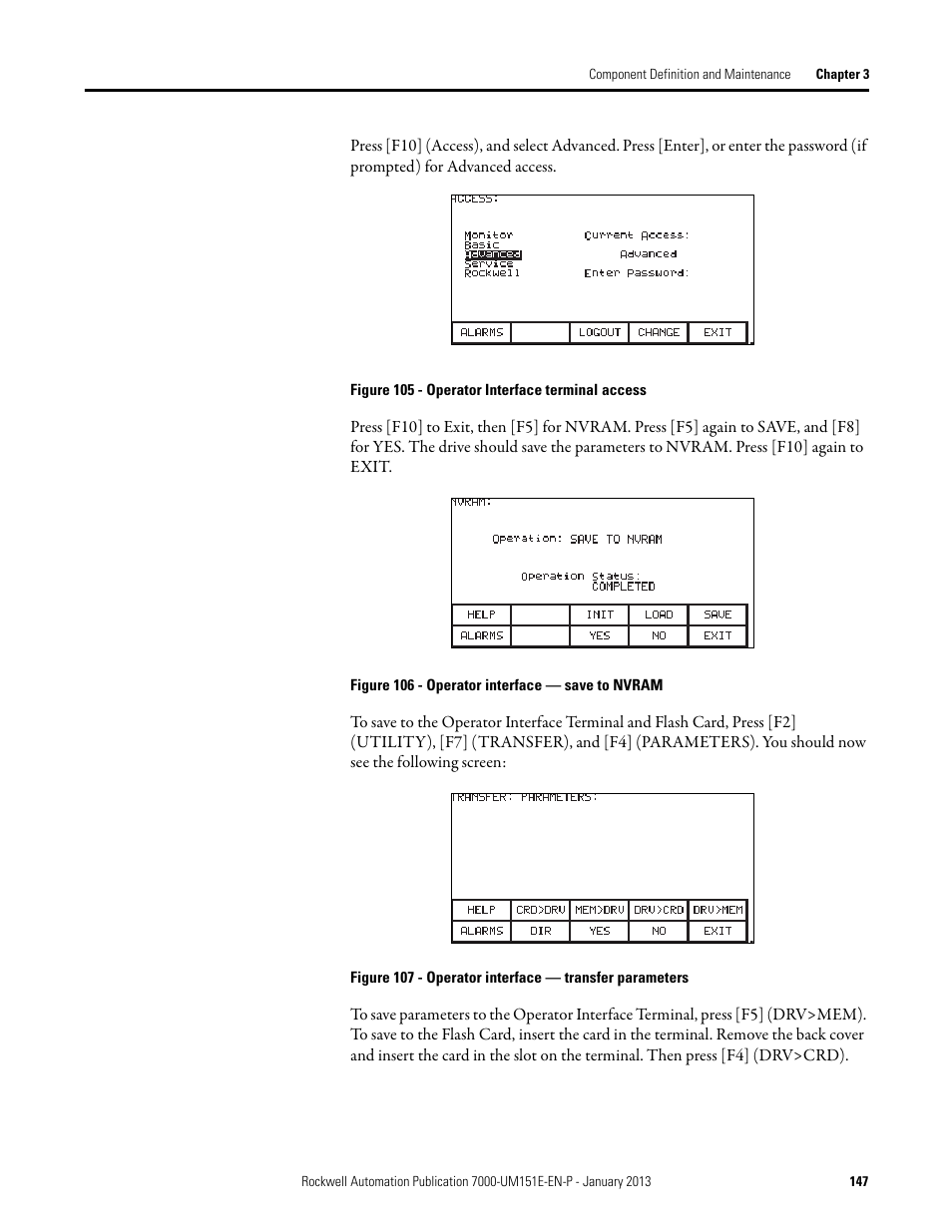 Rockwell Automation 7000 PowerFlex Medium Voltage AC Drive (B Frame) - ForGe Control (PanelView 550) User Manual | Page 147 / 290