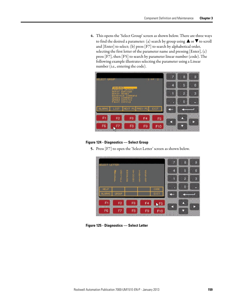 Rockwell Automation 7000 PowerFlex Medium Voltage AC Drive (B Frame) - ForGe Control (PanelView 550) User Manual | Page 159 / 290