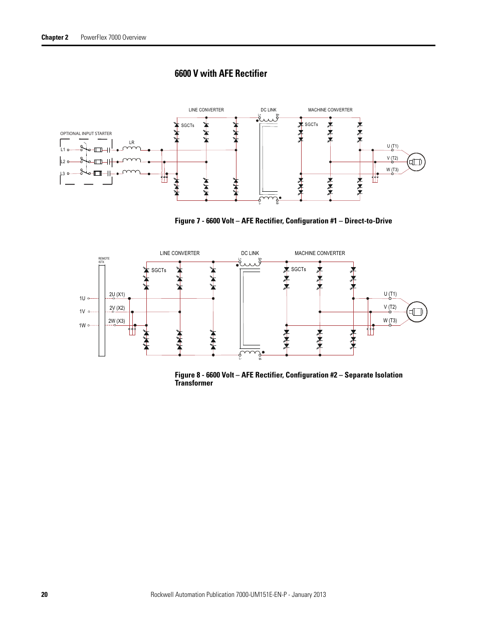 6600 v with afe rectifier | Rockwell Automation 7000 PowerFlex Medium Voltage AC Drive (B Frame) - ForGe Control (PanelView 550) User Manual | Page 20 / 290