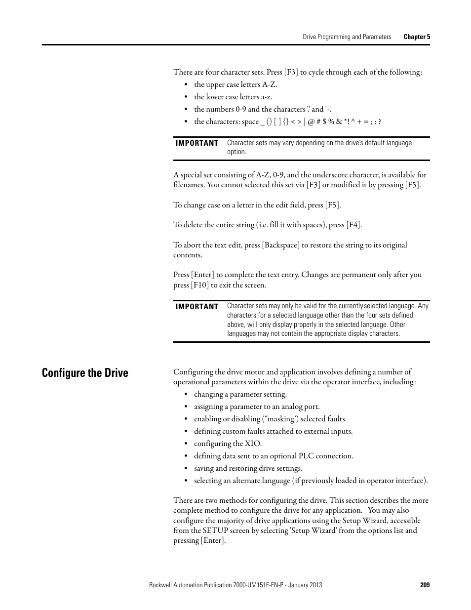 Configure the drive | Rockwell Automation 7000 PowerFlex Medium Voltage AC Drive (B Frame) - ForGe Control (PanelView 550) User Manual | Page 209 / 290