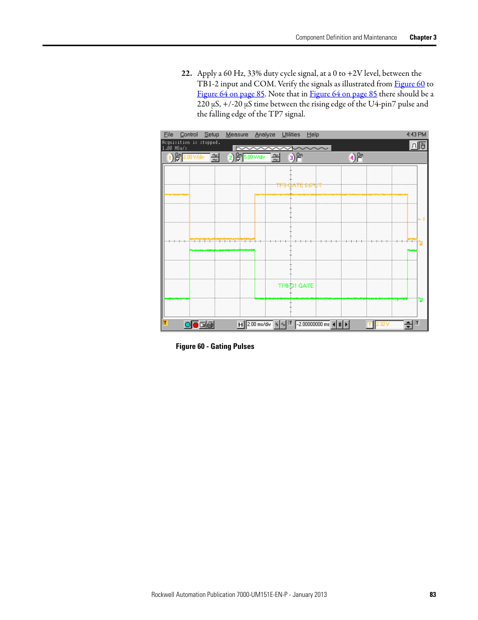 Figure 60 on | Rockwell Automation 7000 PowerFlex Medium Voltage AC Drive (B Frame) - ForGe Control (PanelView 550) User Manual | Page 83 / 290