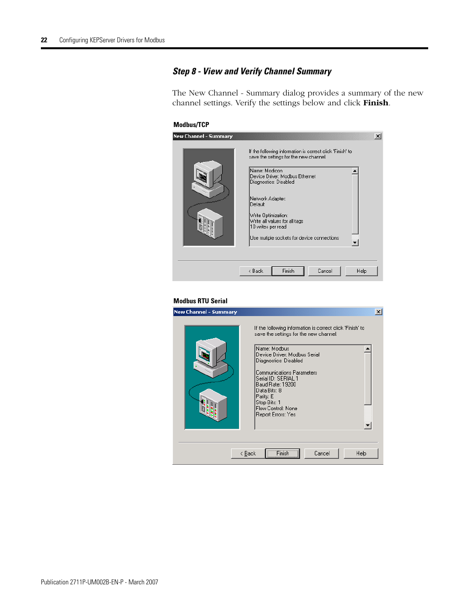 Rockwell Automation 2711P Creating Modbus Applications User Manual | Page 22 / 92