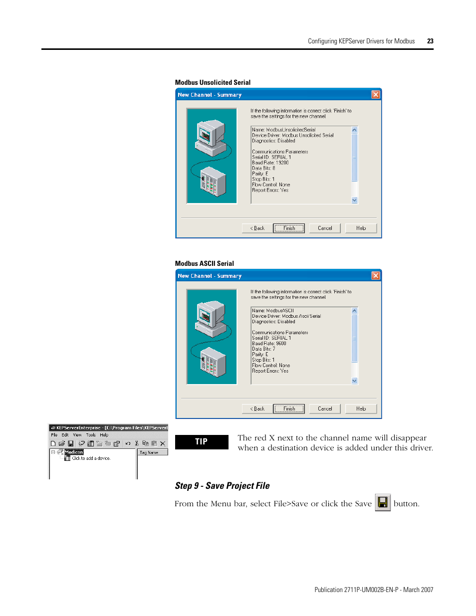 Rockwell Automation 2711P Creating Modbus Applications User Manual | Page 23 / 92
