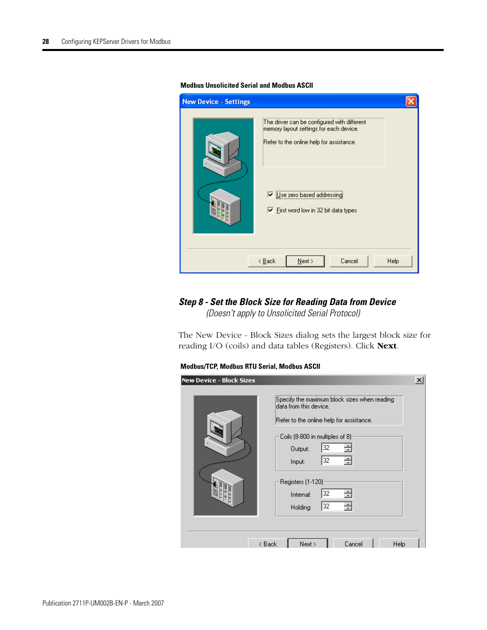 Rockwell Automation 2711P Creating Modbus Applications User Manual | Page 28 / 92