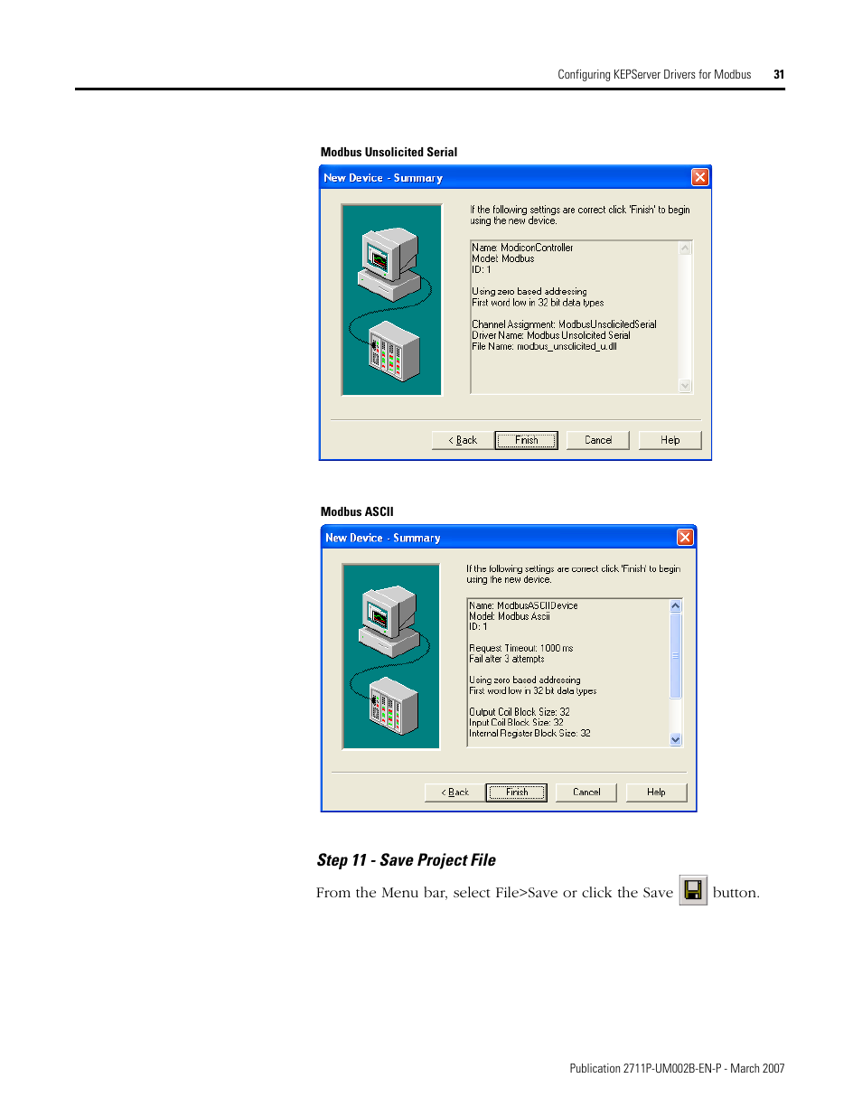 Rockwell Automation 2711P Creating Modbus Applications User Manual | Page 31 / 92