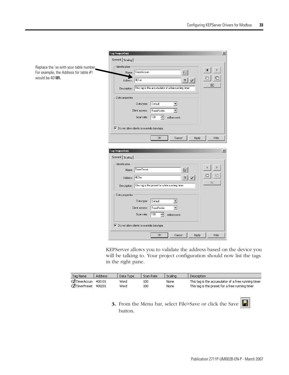 Rockwell Automation 2711P Creating Modbus Applications User Manual | Page 33 / 92
