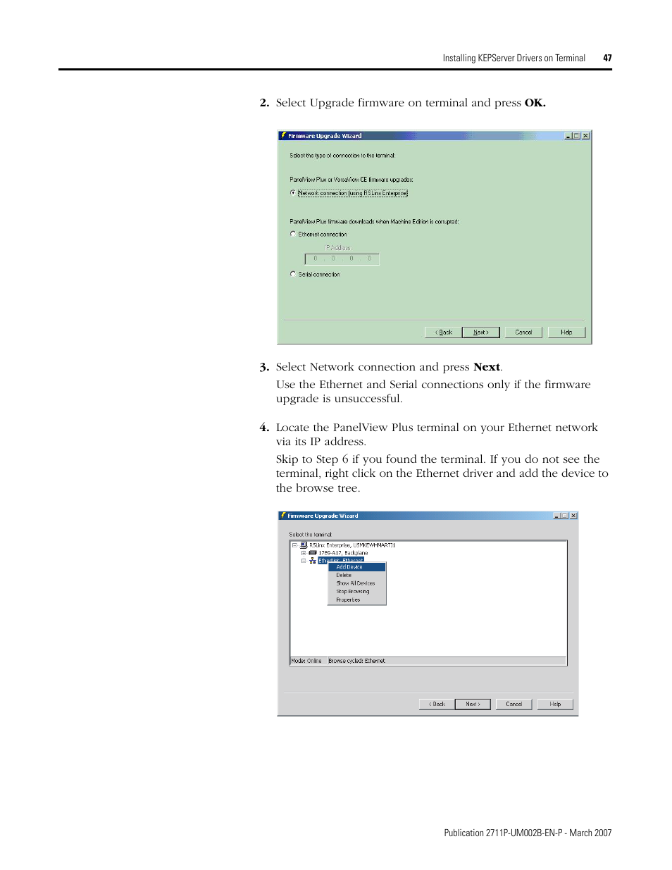 Rockwell Automation 2711P Creating Modbus Applications User Manual | Page 47 / 92