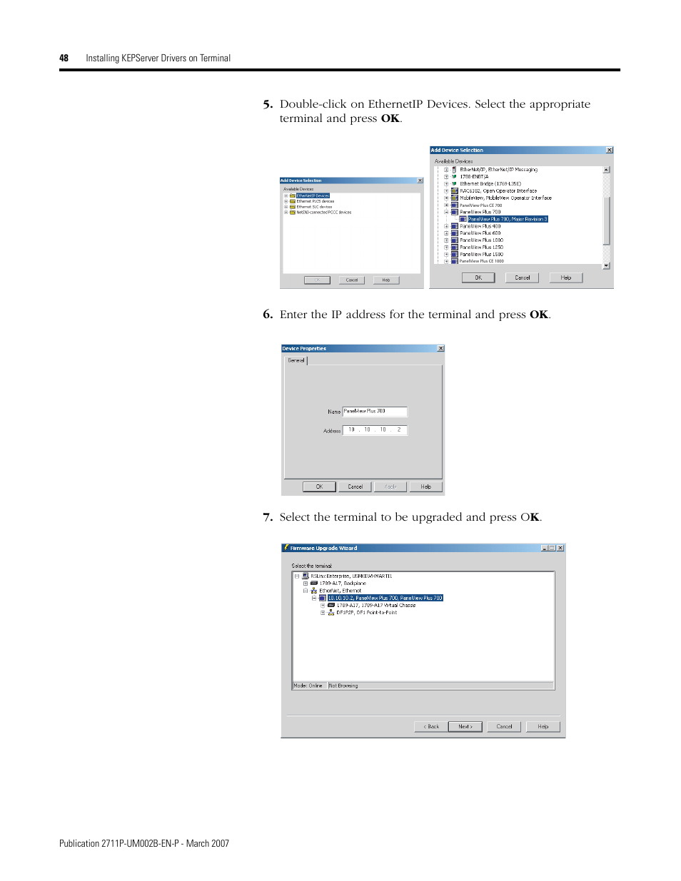 Rockwell Automation 2711P Creating Modbus Applications User Manual | Page 48 / 92