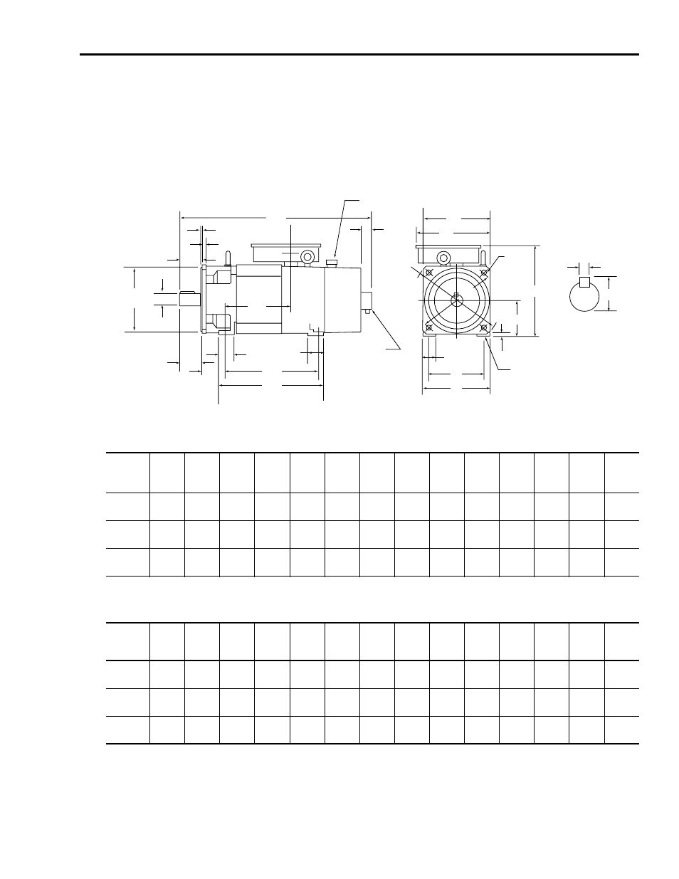 8720sm-045s5, -055s5, and -063s5 dimensions | Rockwell Automation 8720SM High Performance AC Induction Motors User Manual | Page 23 / 28