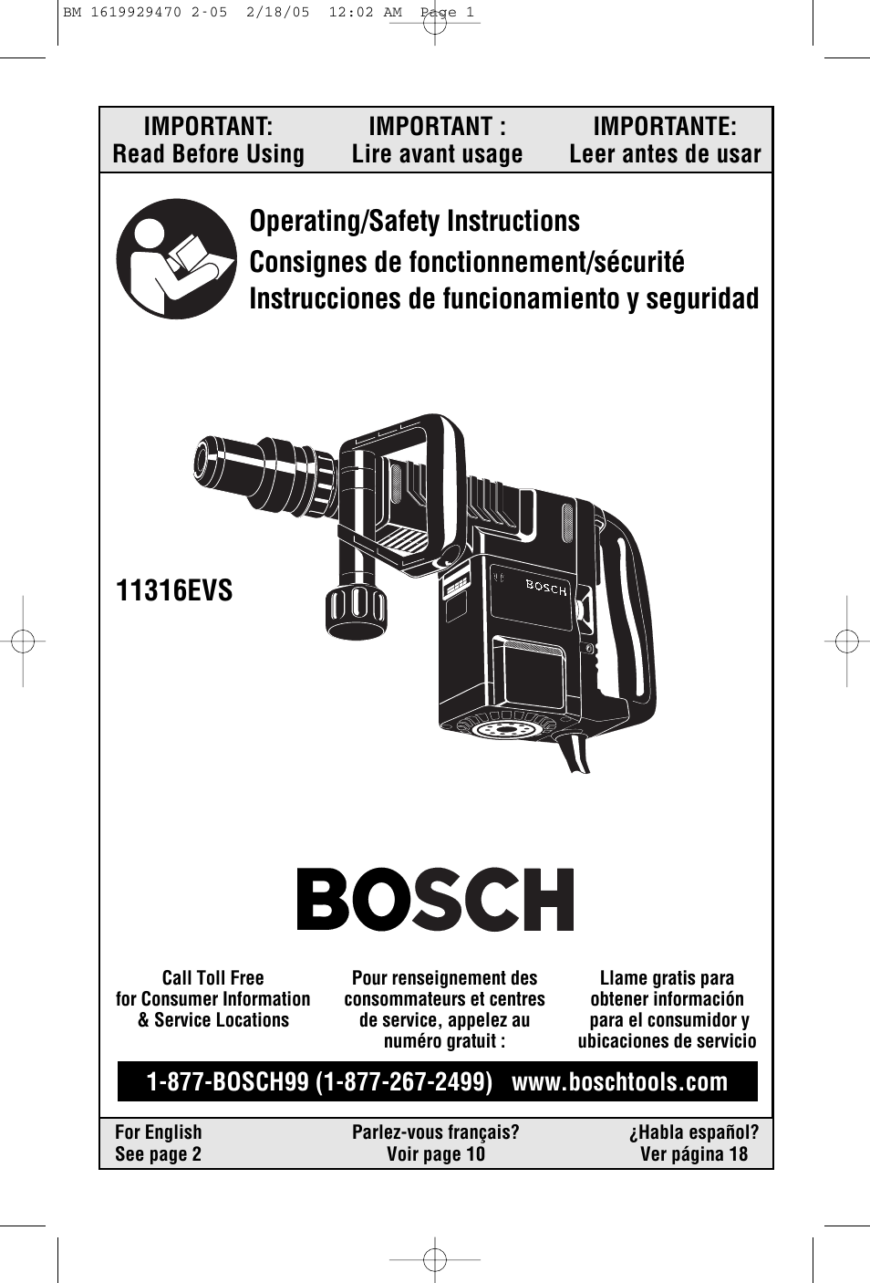 Bosch 11316evs User Manual | 28 pages