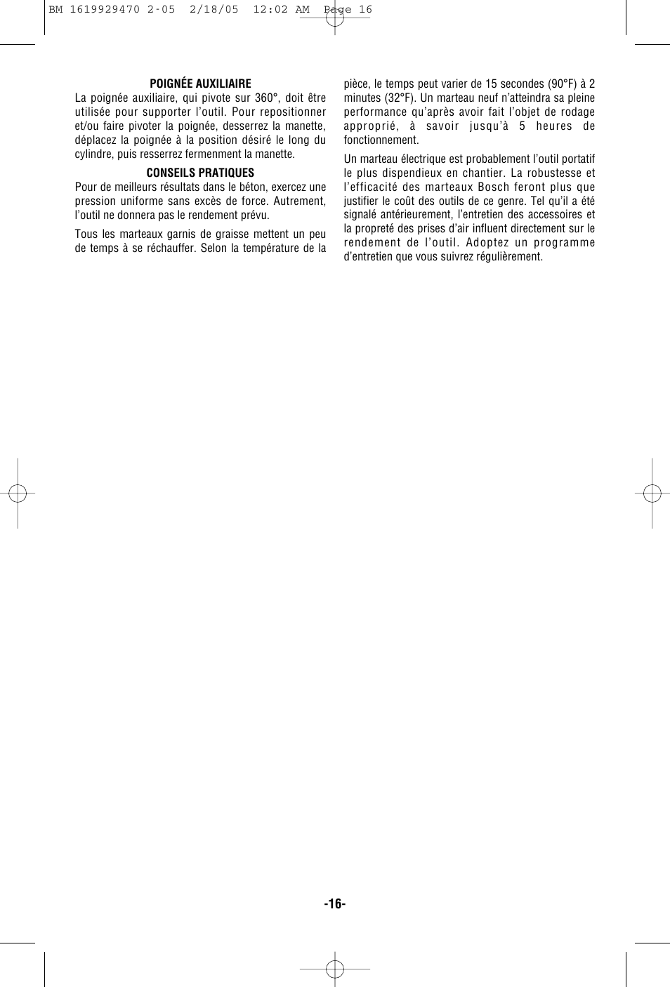 Bosch 11316evs User Manual | Page 16 / 28