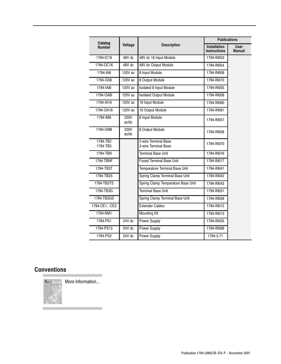 Conventions | Rockwell Automation 1794-APB/B FLEX I/O PROFIBUS Adapter Module User Manual User Manual | Page 7 / 124