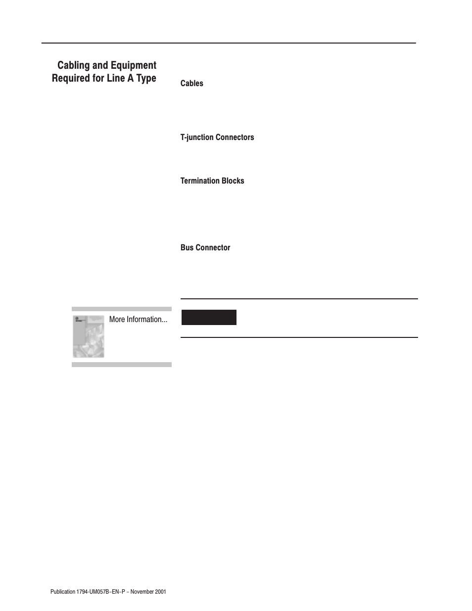Cabling and equipment required for line a type | Rockwell Automation 1794-APB/B FLEX I/O PROFIBUS Adapter Module User Manual User Manual | Page 88 / 124