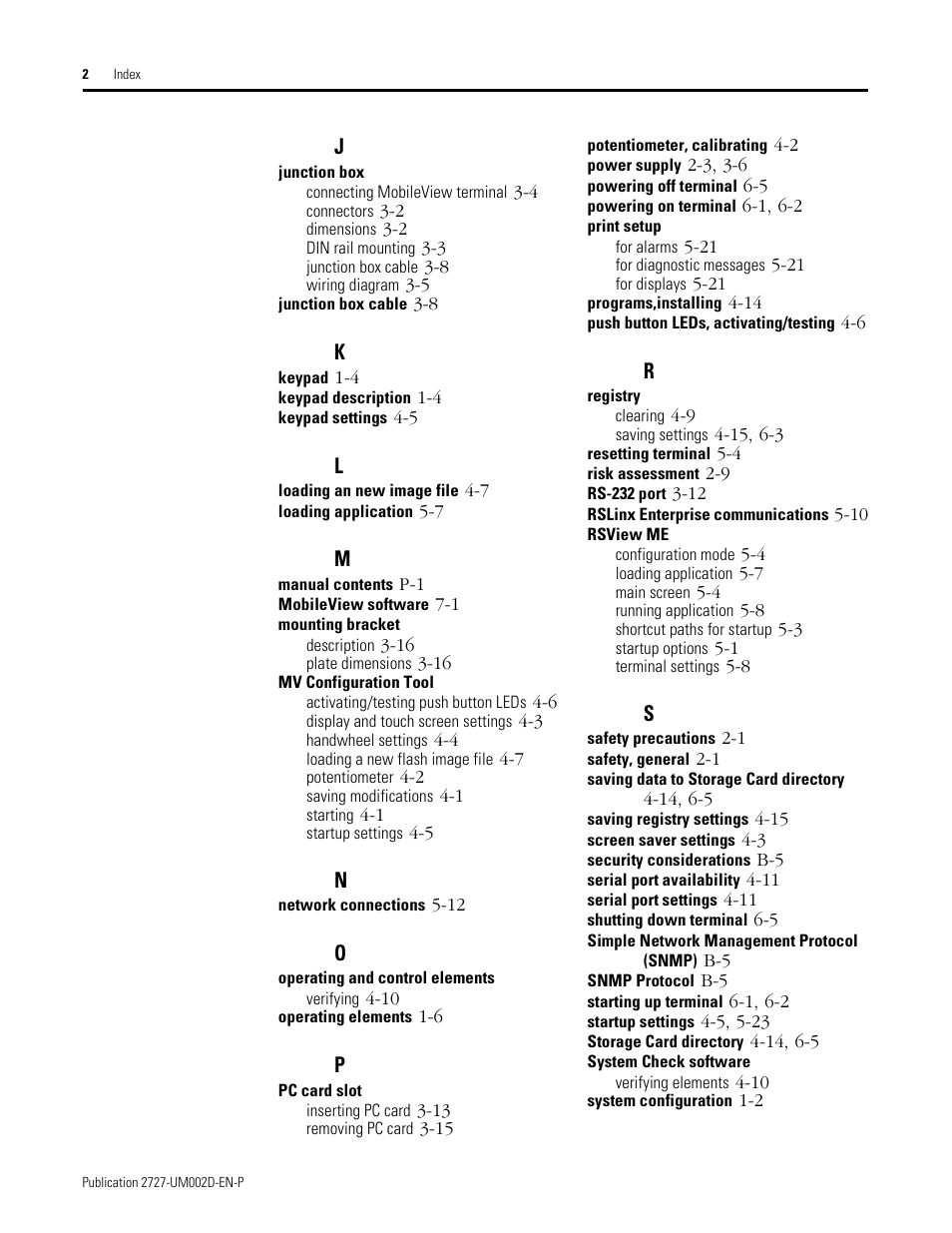 Rockwell Automation 2727-G7P20D3Q7 MobileView G750 Guard Machine Terminal User Manual | Page 120 / 124