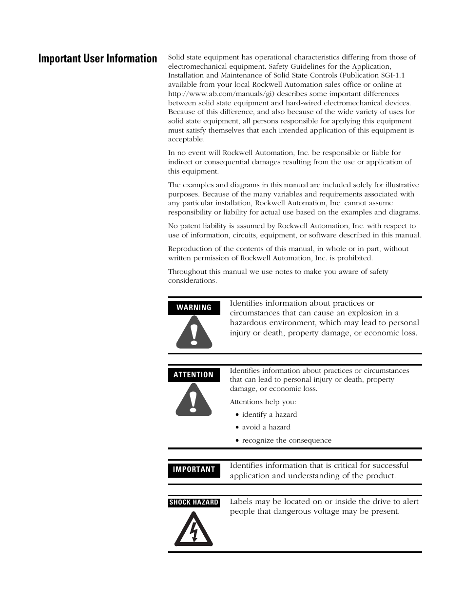 Important user information | Rockwell Automation 2727-G7P20D3Q7 MobileView G750 Guard Machine Terminal User Manual | Page 2 / 124