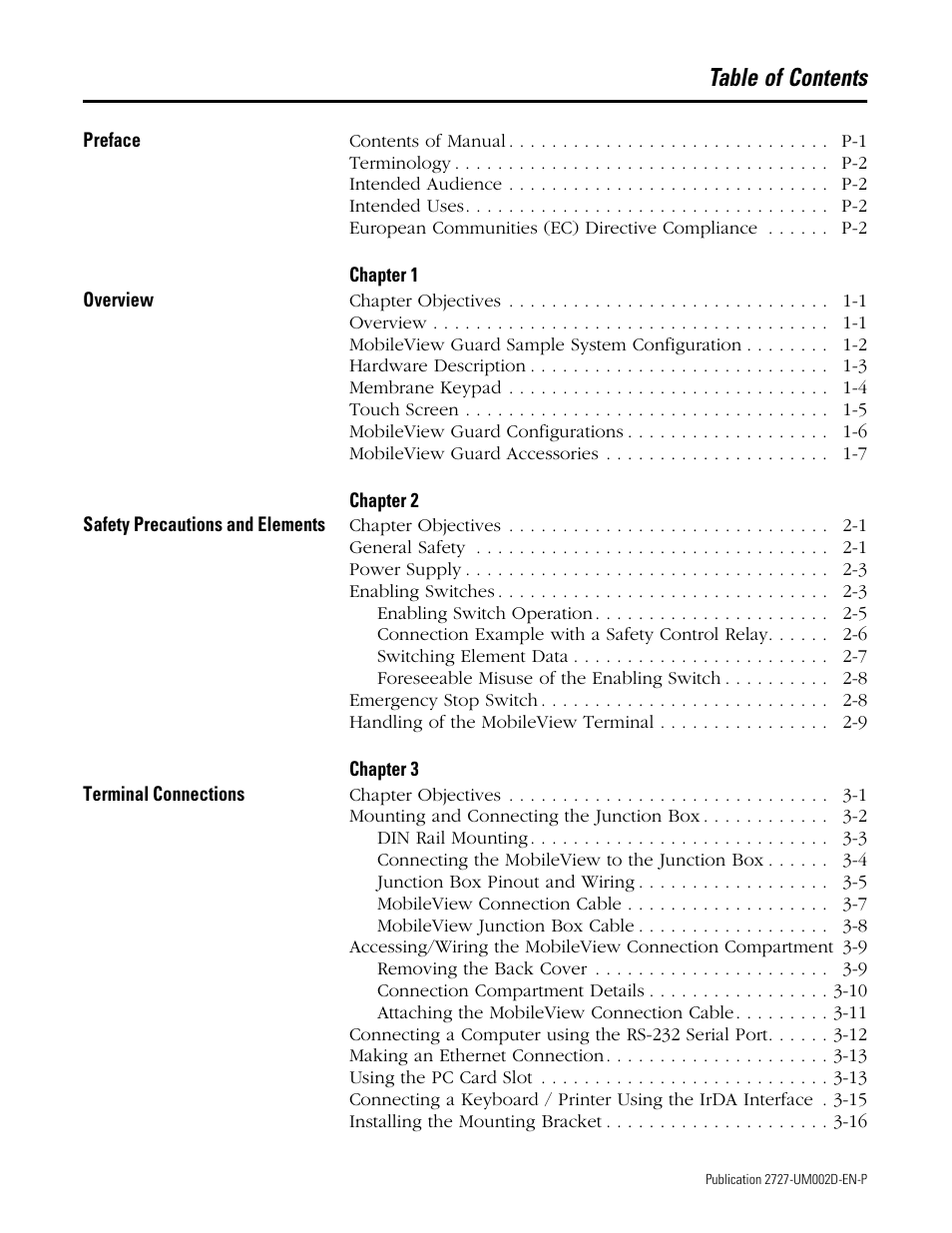 Rockwell Automation 2727-G7P20D3Q7 MobileView G750 Guard Machine Terminal User Manual | Page 3 / 124