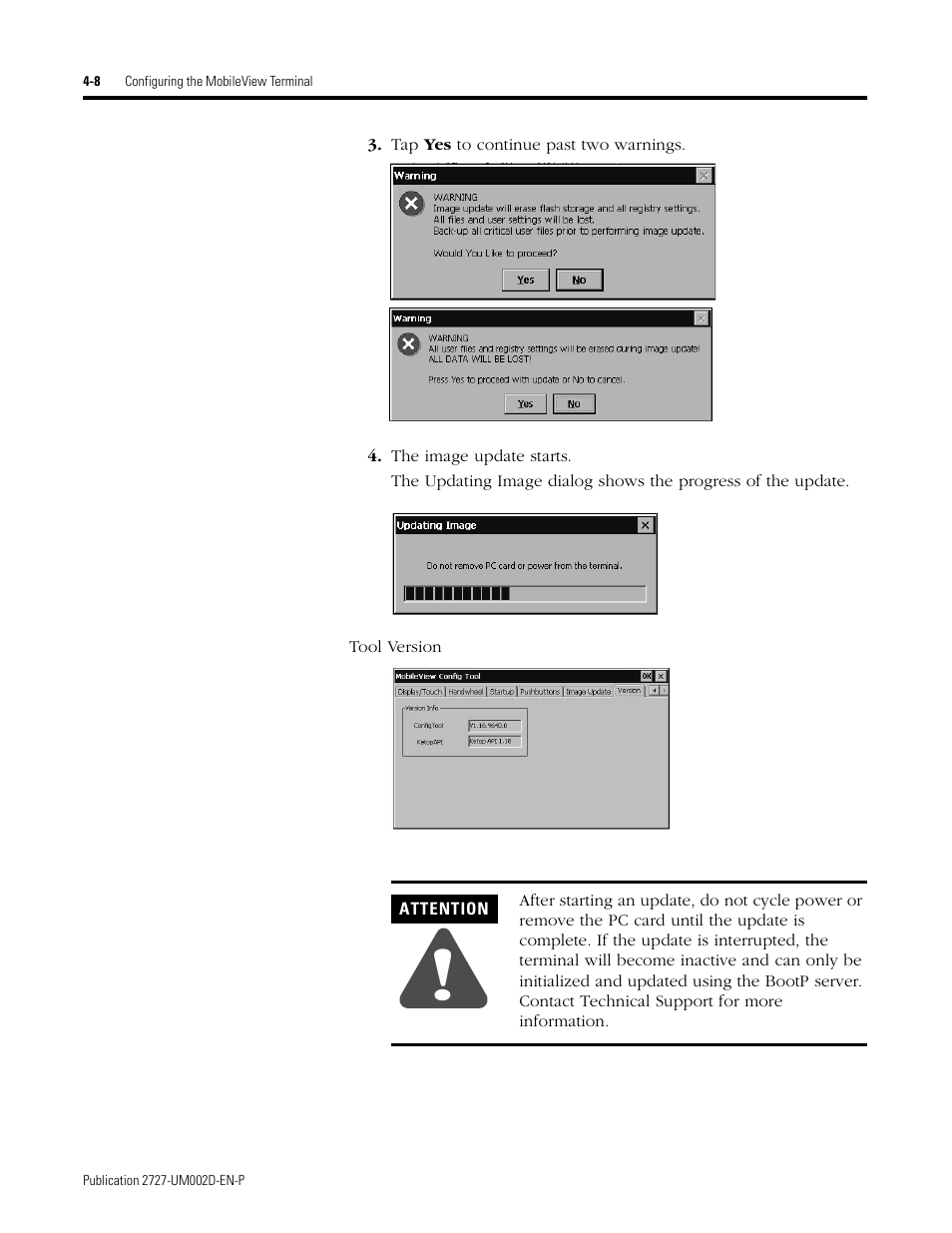 Rockwell Automation 2727-G7P20D3Q7 MobileView G750 Guard Machine Terminal User Manual | Page 52 / 124