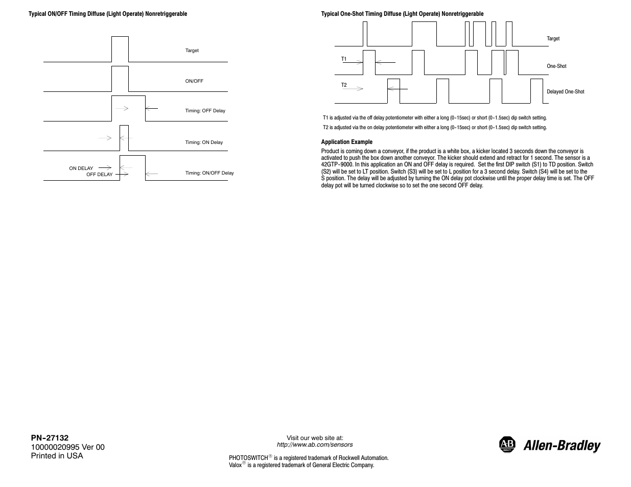 Rockwell Automation 9000 Series 9000 On/Off and Timing Photoelectric Sensors User Manual | Page 8 / 8
