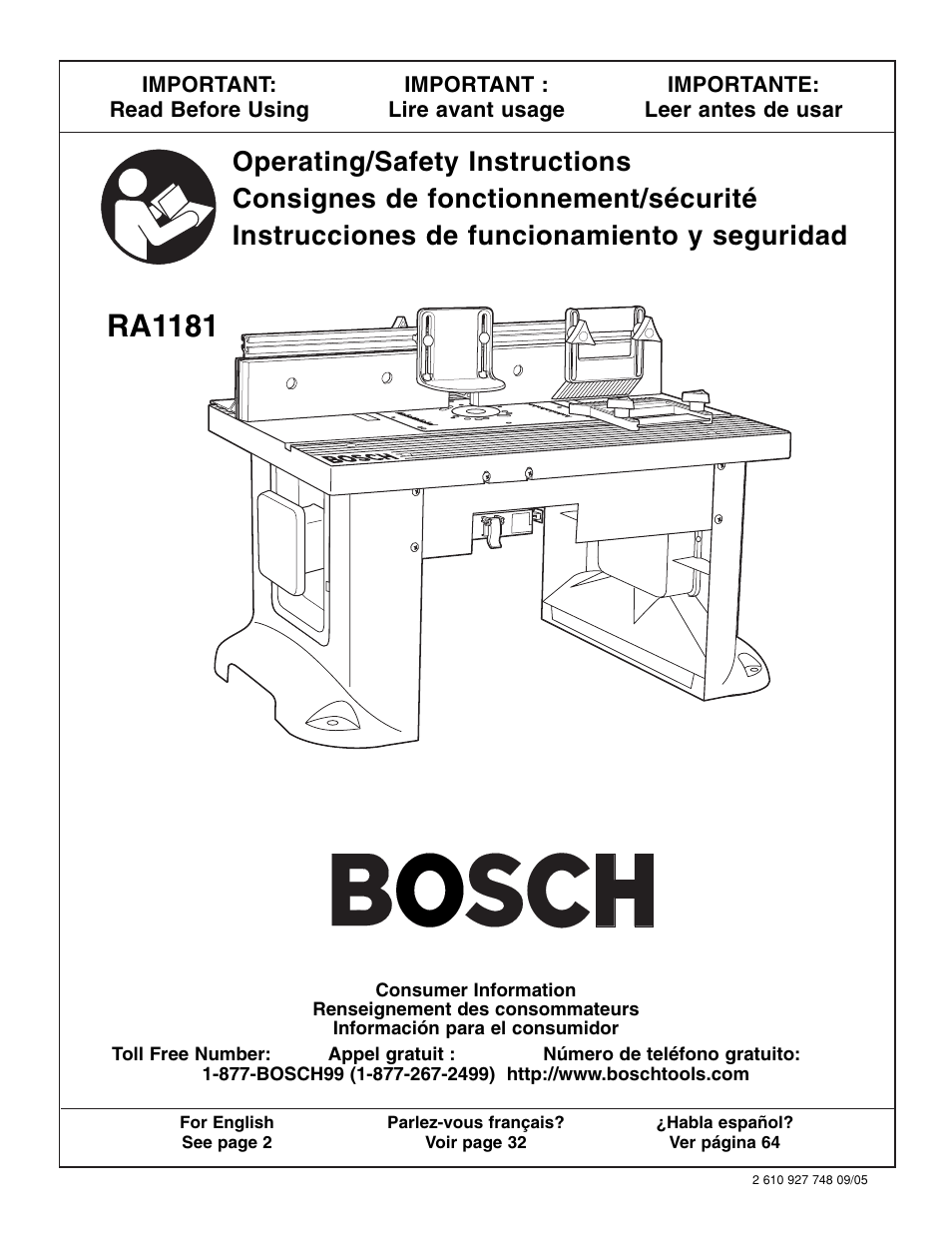 Bosch RA1181 User Manual | 96 pages