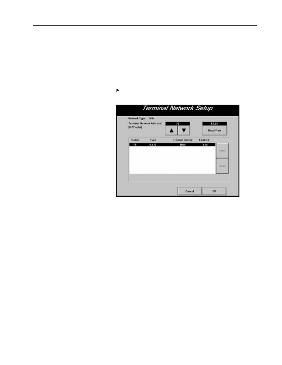 Terminal network setup for dh+ applications | Rockwell Automation 2711E-xxxx User Manual PanelView 1000e, 1200e 1400e User Manual | Page 107 / 207