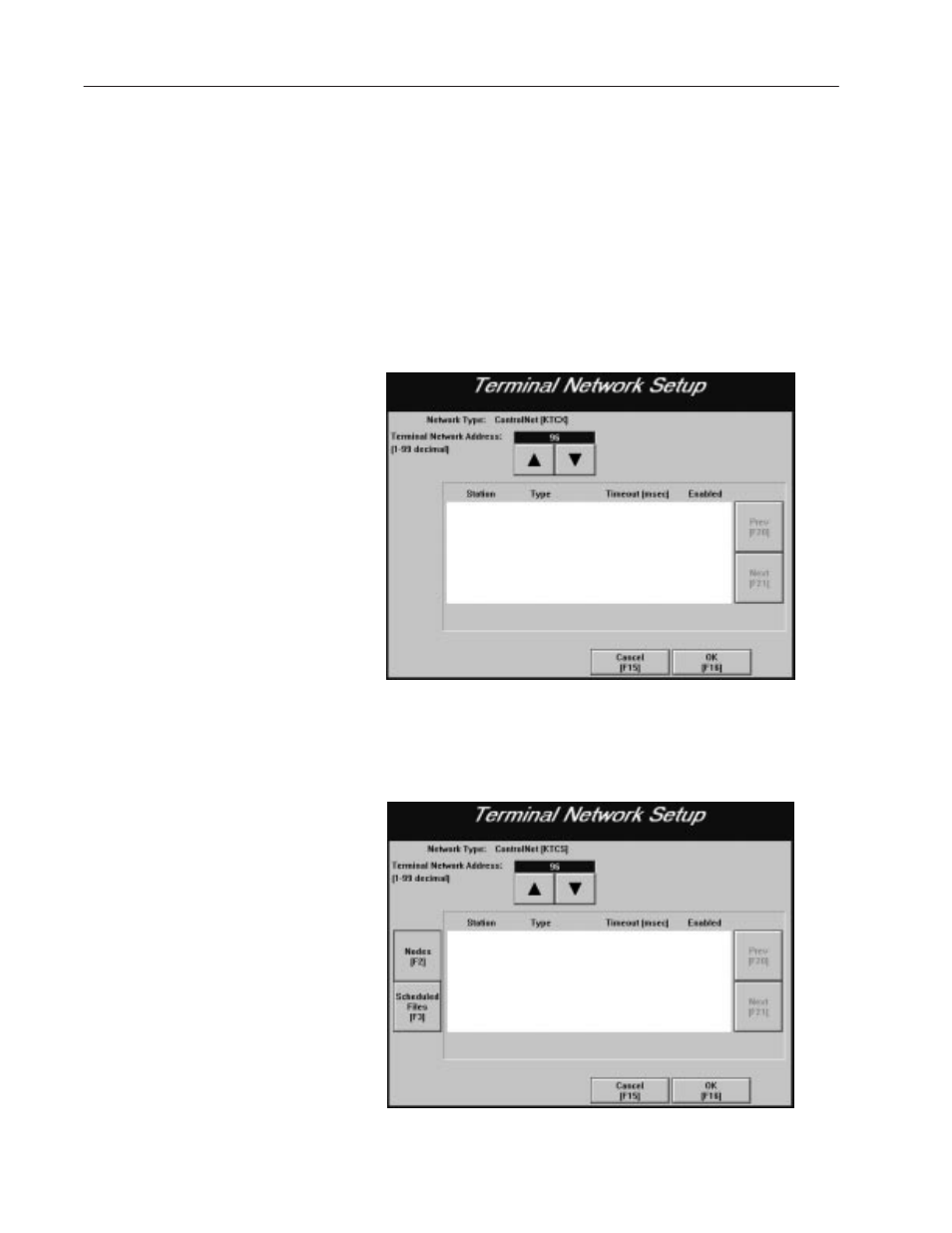 Terminal network setup for controlnet applications | Rockwell Automation 2711E-xxxx User Manual PanelView 1000e, 1200e 1400e User Manual | Page 108 / 207