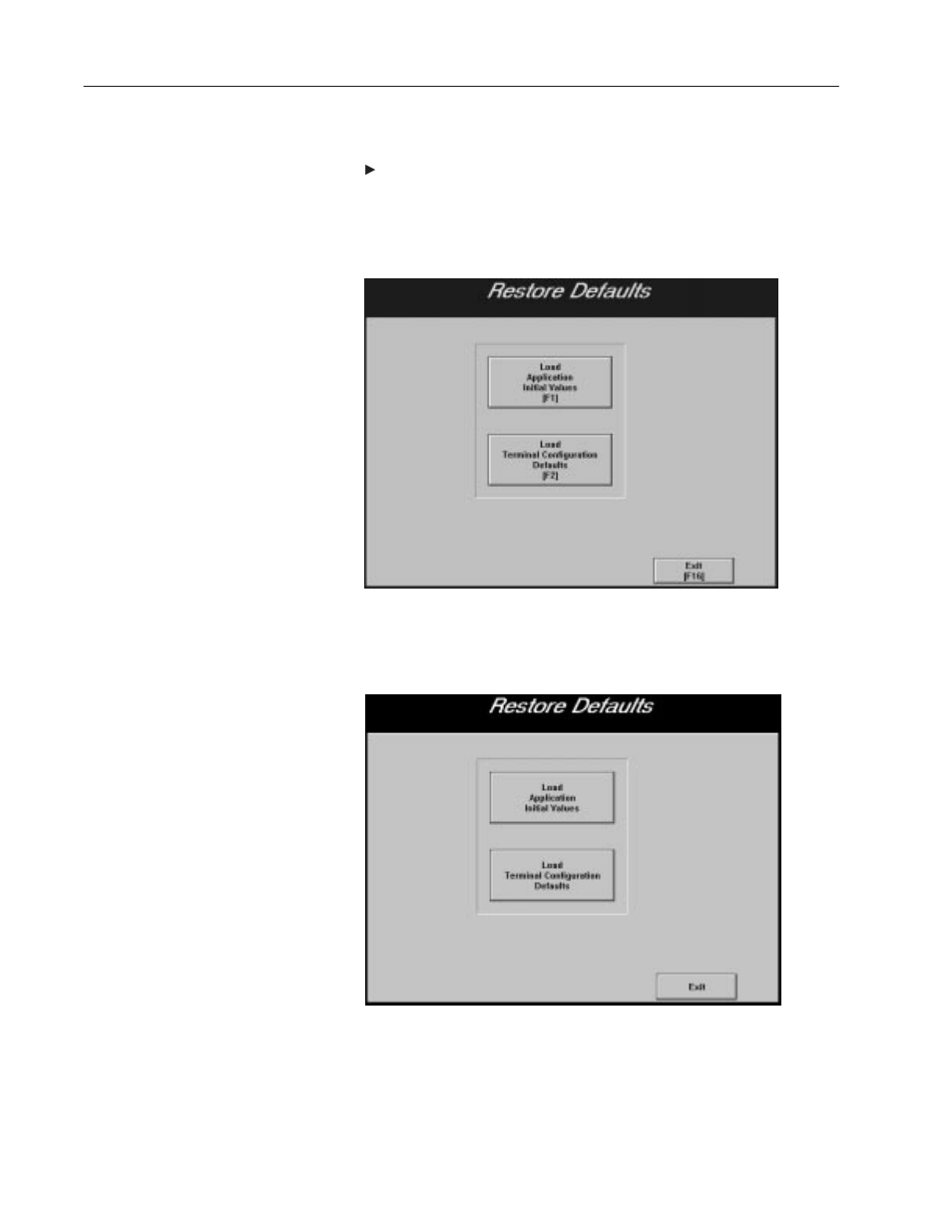 Restoring defaults | Rockwell Automation 2711E-xxxx User Manual PanelView 1000e, 1200e 1400e User Manual | Page 138 / 207
