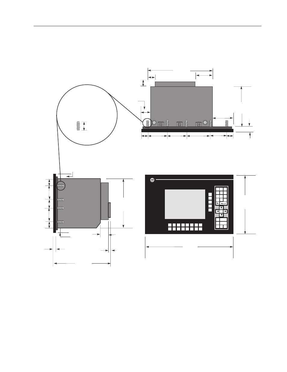 Panelview 1200e terminal dimensions | Rockwell Automation 2711E-xxxx User Manual PanelView 1000e, 1200e 1400e User Manual | Page 53 / 207