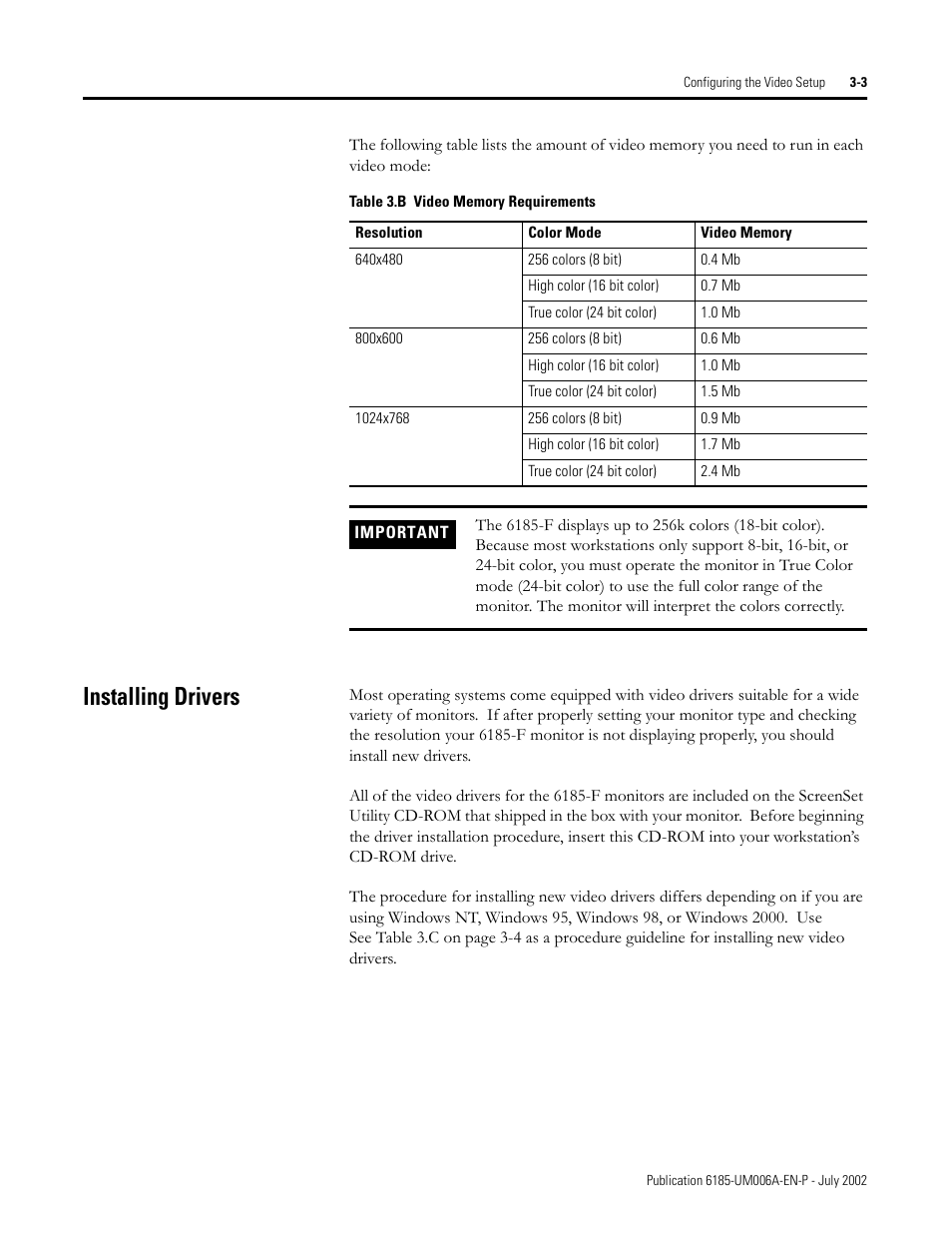 Installing drivers, Installing drivers -3 | Rockwell Automation 6185-F RAC6185 Industrial Flat Panel Monitors User Manual User Manual | Page 25 / 52