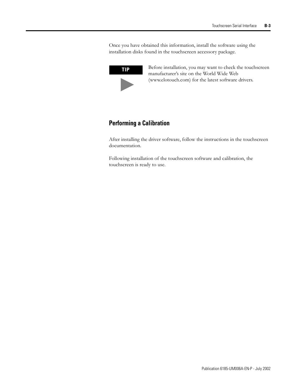 Performing a calibration | Rockwell Automation 6185-F RAC6185 Industrial Flat Panel Monitors User Manual User Manual | Page 45 / 52