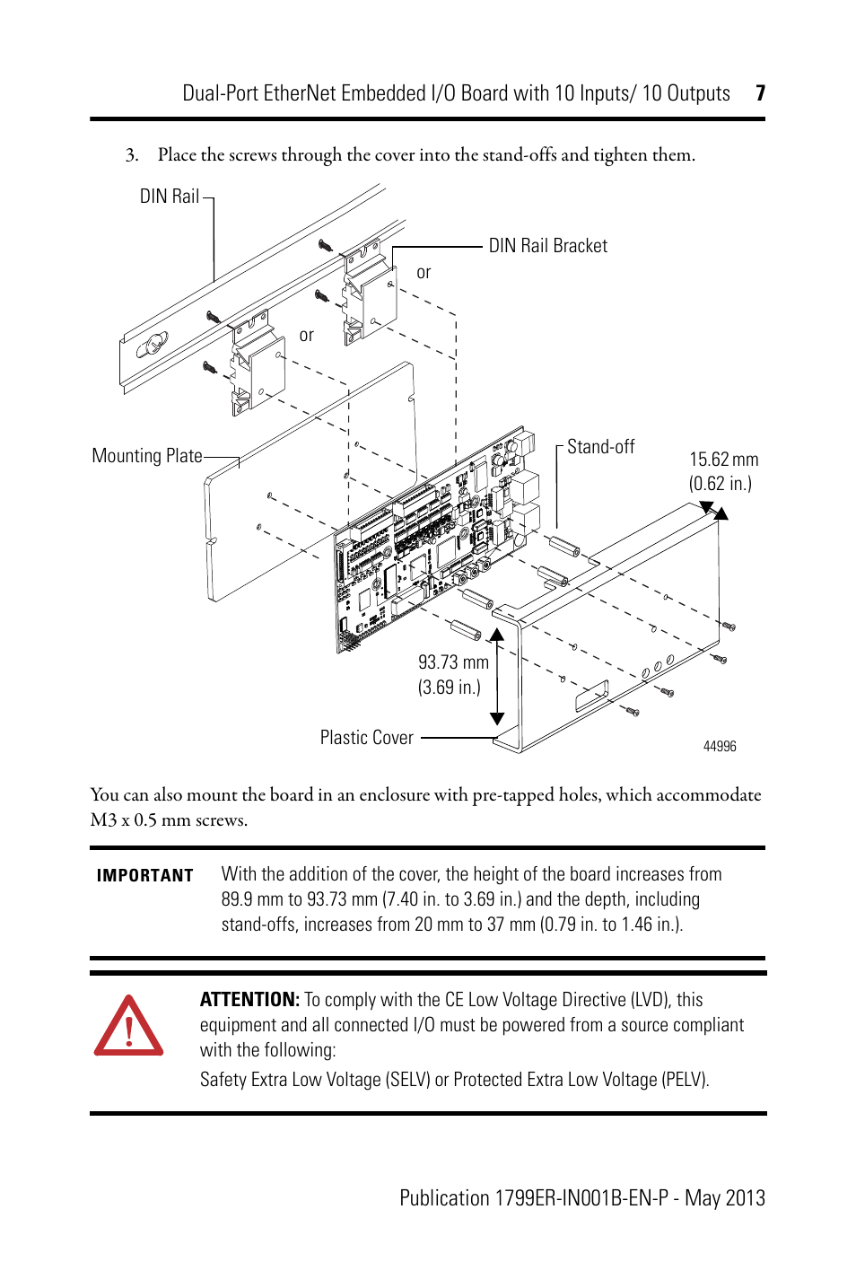 Rockwell Automation 1799ER-IQ10XOQ10 Dual-Port EtherNet Embedded I/O Board with 10 Inputs/ Outputs User Manual | Page 7 / 20