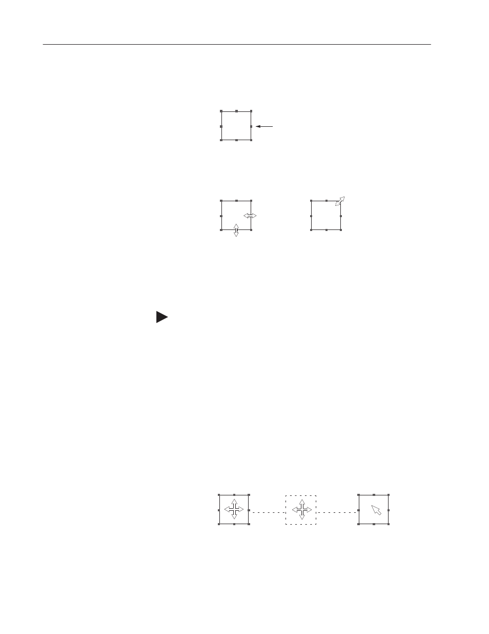 Sizing objects, Moving objects | Rockwell Automation 2711 PanelBuilder Software Getting Started User Manual | Page 20 / 110