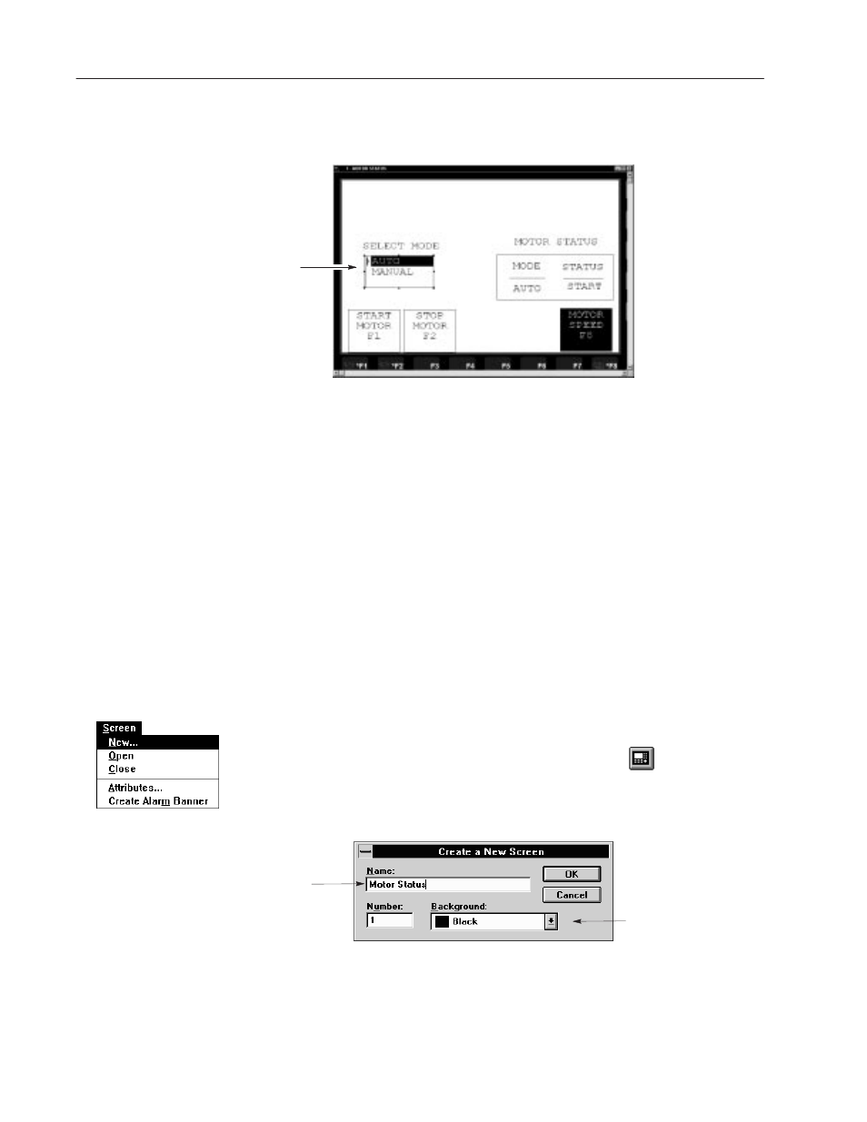 Creating the motor status screen | Rockwell Automation 2711 PanelBuilder Software Getting Started User Manual | Page 38 / 110