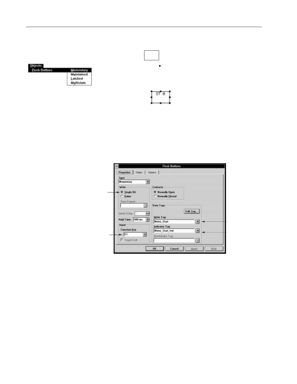 Creating the motor status screen | Rockwell Automation 2711 PanelBuilder Software Getting Started User Manual | Page 40 / 110