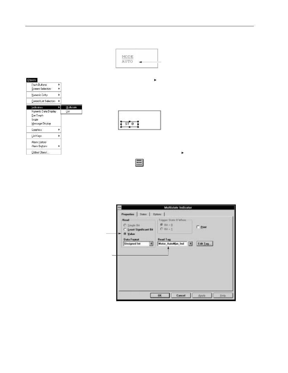 Creating the motor status screen | Rockwell Automation 2711 PanelBuilder Software Getting Started User Manual | Page 52 / 110