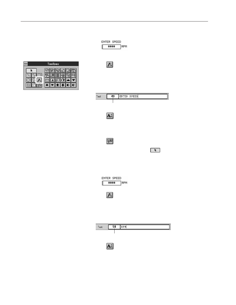 Creating the motor speed screen | Rockwell Automation 2711 PanelBuilder Software Getting Started User Manual | Page 70 / 110