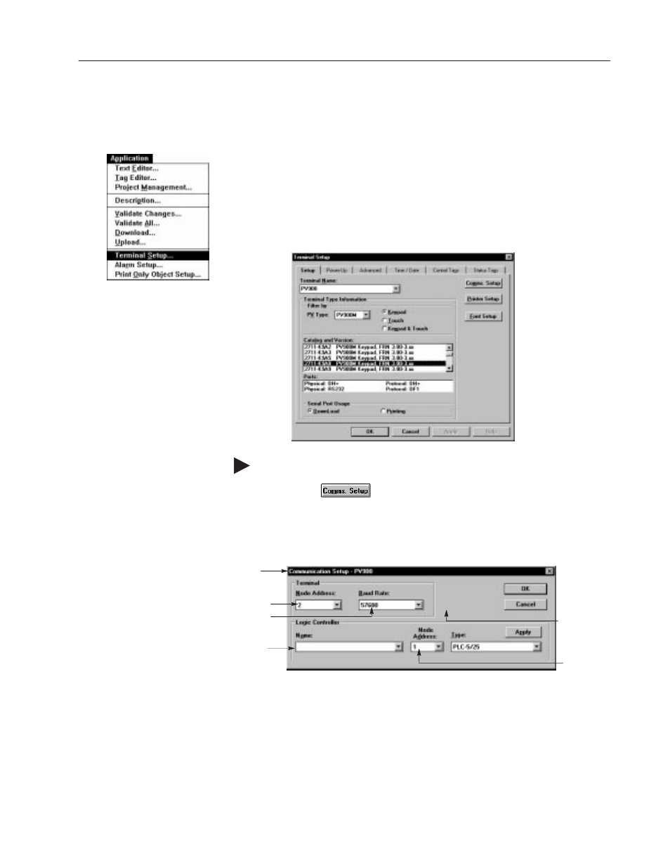 Dh+ communication settings | Rockwell Automation 2711 PanelBuilder Software Getting Started User Manual | Page 82 / 110