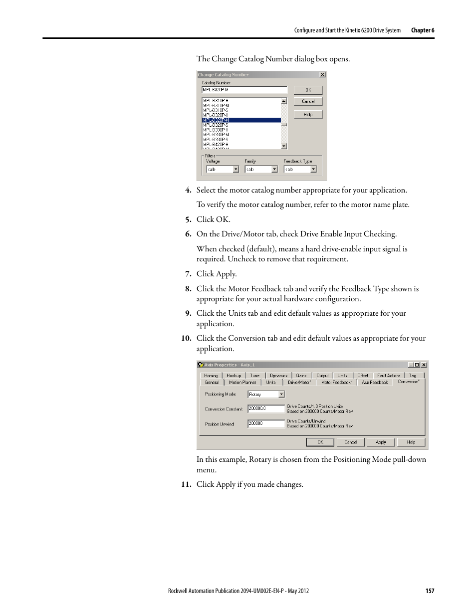 Rockwell Automation 2094-EN02D-M01-Sx Kinetix 6200 and Kinetix 6500 Modular Multi-axis Servo Drives User Manual User Manual | Page 157 / 290