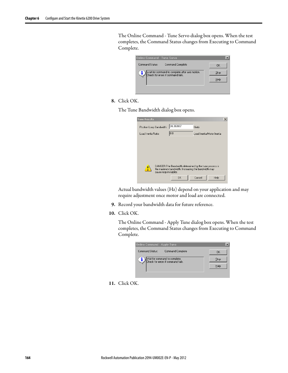 Rockwell Automation 2094-EN02D-M01-Sx Kinetix 6200 and Kinetix 6500 Modular Multi-axis Servo Drives User Manual User Manual | Page 164 / 290