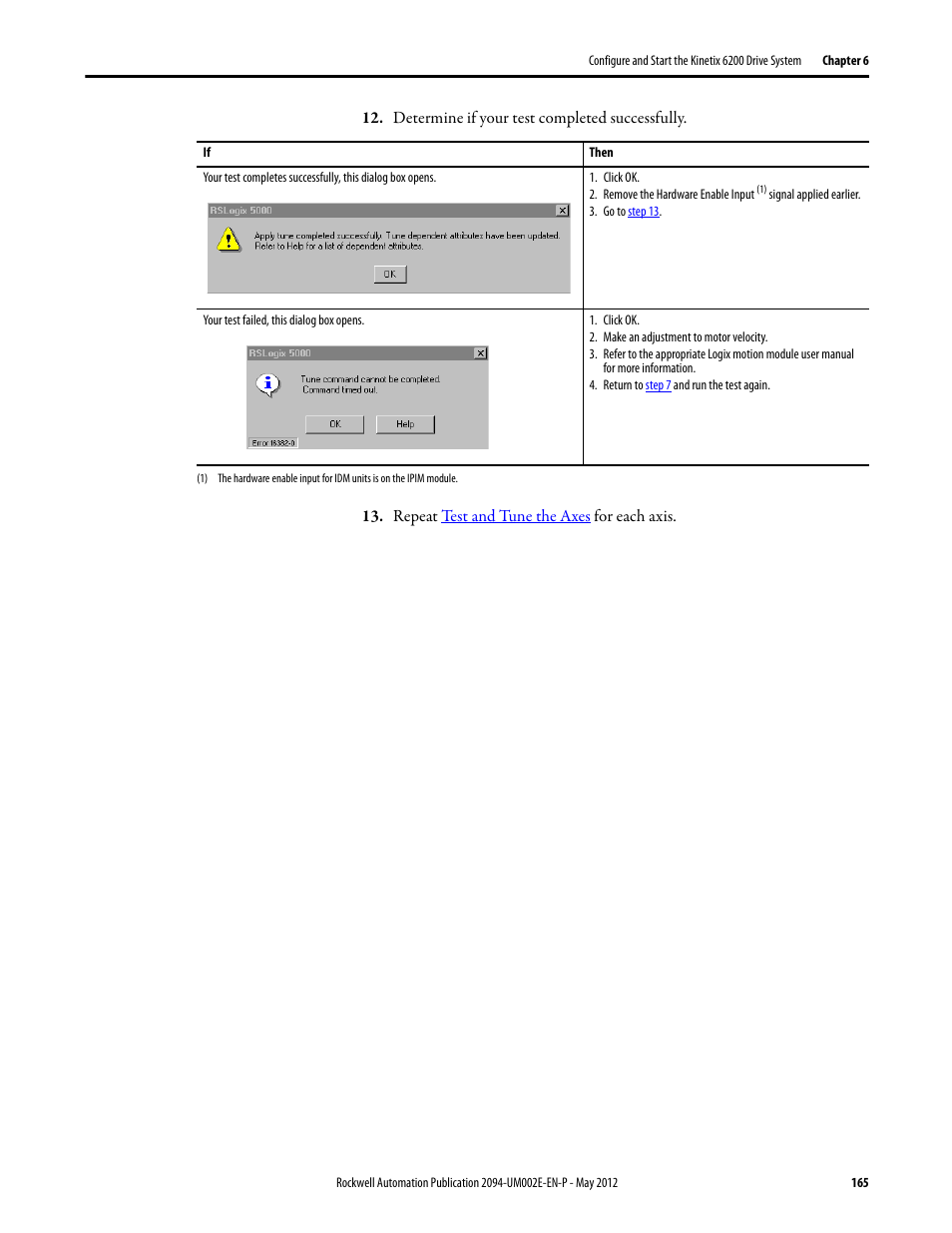 Rockwell Automation 2094-EN02D-M01-Sx Kinetix 6200 and Kinetix 6500 Modular Multi-axis Servo Drives User Manual User Manual | Page 165 / 290