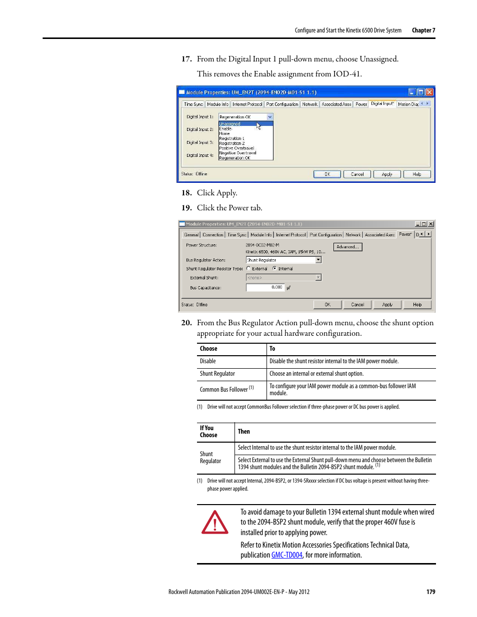 Rockwell Automation 2094-EN02D-M01-Sx Kinetix 6200 and Kinetix 6500 Modular Multi-axis Servo Drives User Manual User Manual | Page 179 / 290