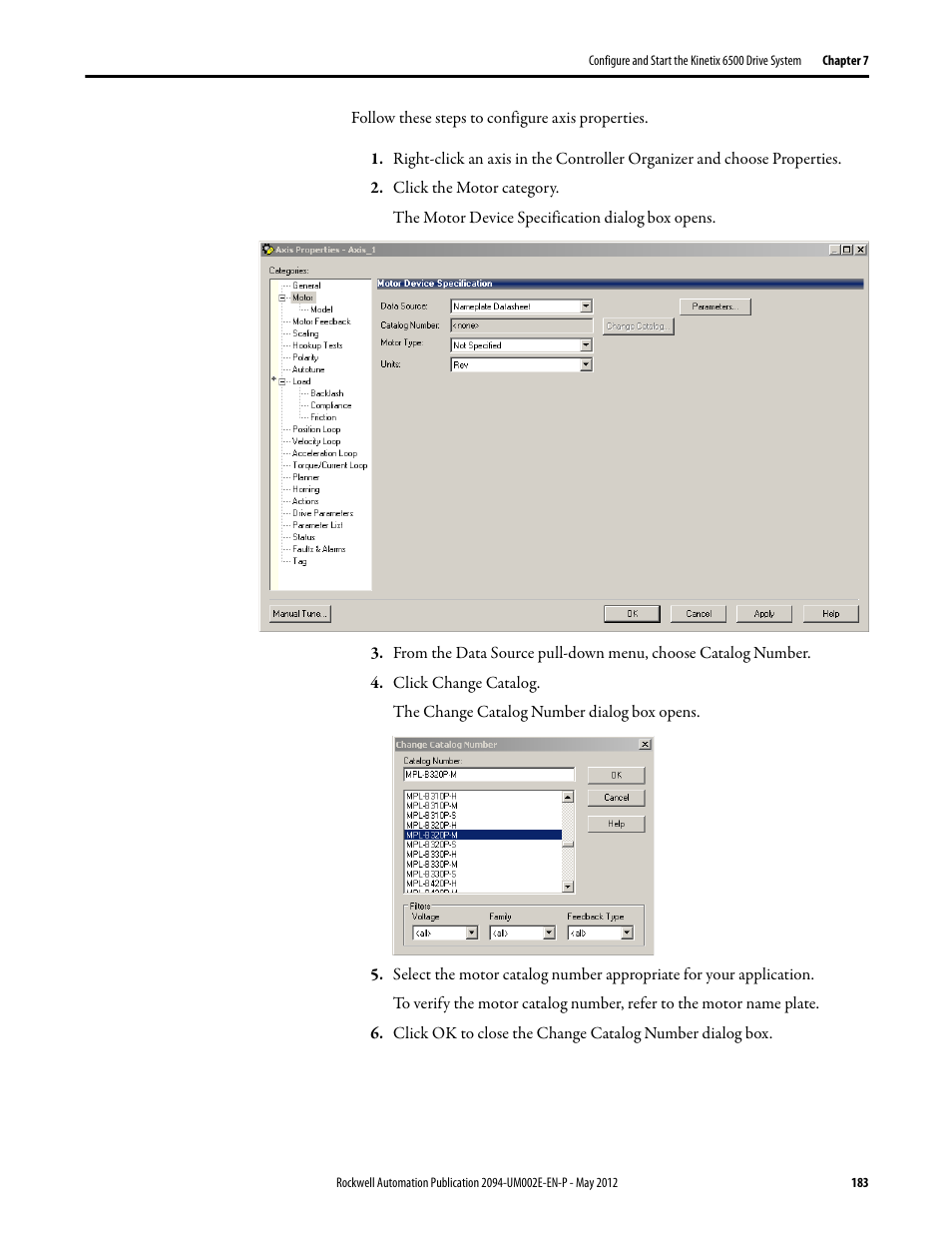 Rockwell Automation 2094-EN02D-M01-Sx Kinetix 6200 and Kinetix 6500 Modular Multi-axis Servo Drives User Manual User Manual | Page 183 / 290