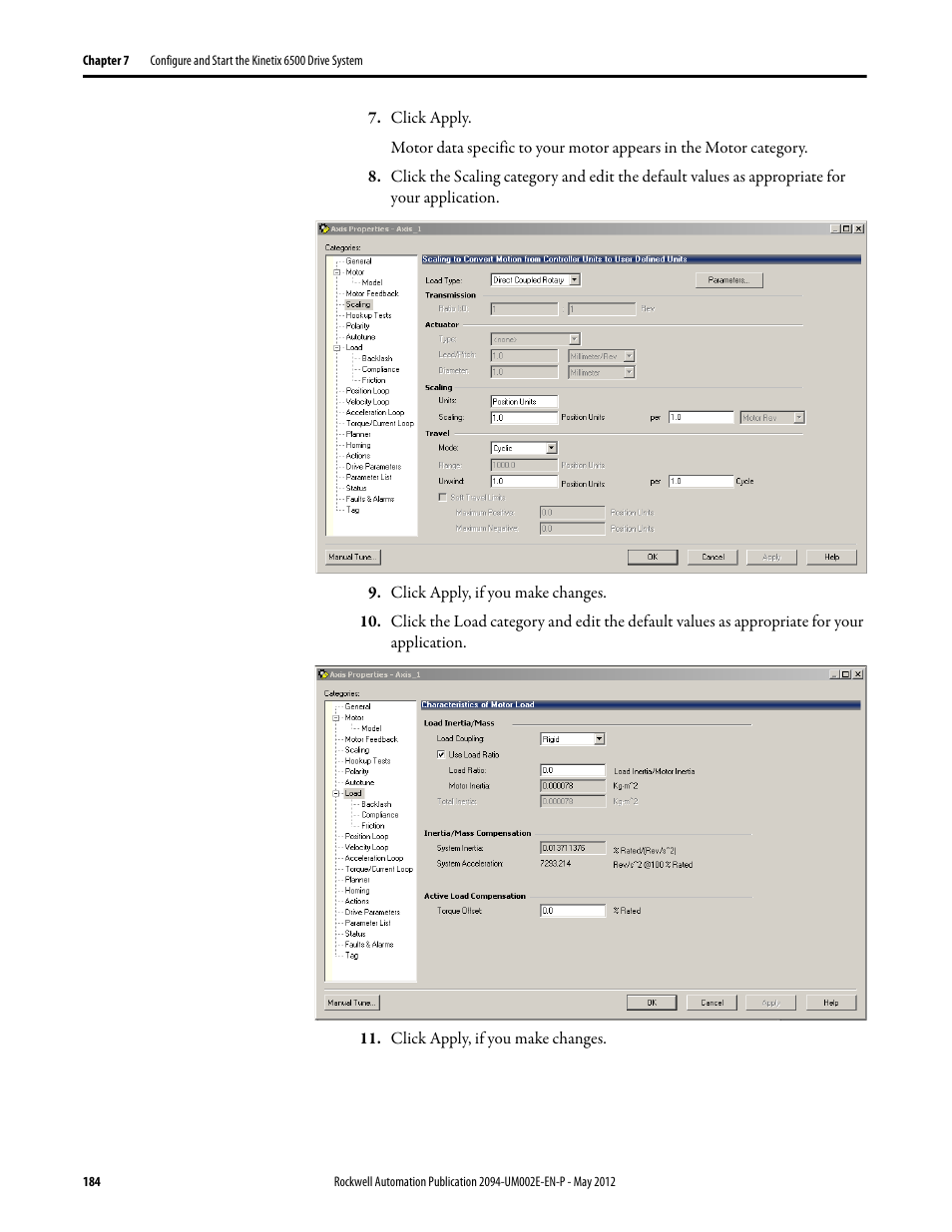 Rockwell Automation 2094-EN02D-M01-Sx Kinetix 6200 and Kinetix 6500 Modular Multi-axis Servo Drives User Manual User Manual | Page 184 / 290