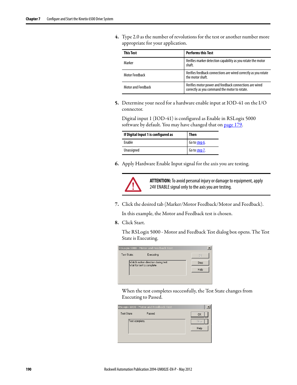 Rockwell Automation 2094-EN02D-M01-Sx Kinetix 6200 and Kinetix 6500 Modular Multi-axis Servo Drives User Manual User Manual | Page 190 / 290