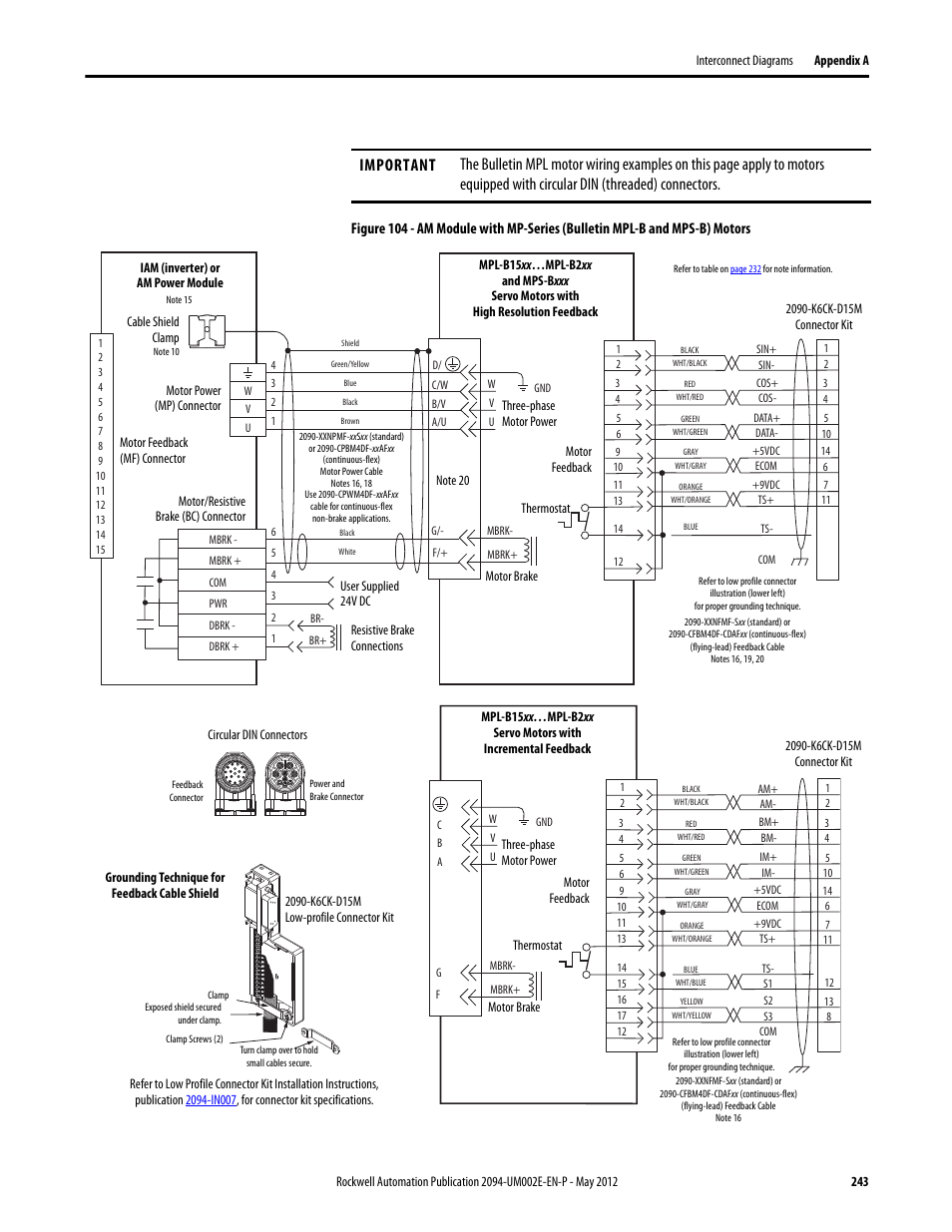 Rockwell Automation 2094-EN02D-M01-Sx Kinetix 6200 and Kinetix 6500 Modular Multi-axis Servo Drives User Manual User Manual | Page 243 / 290