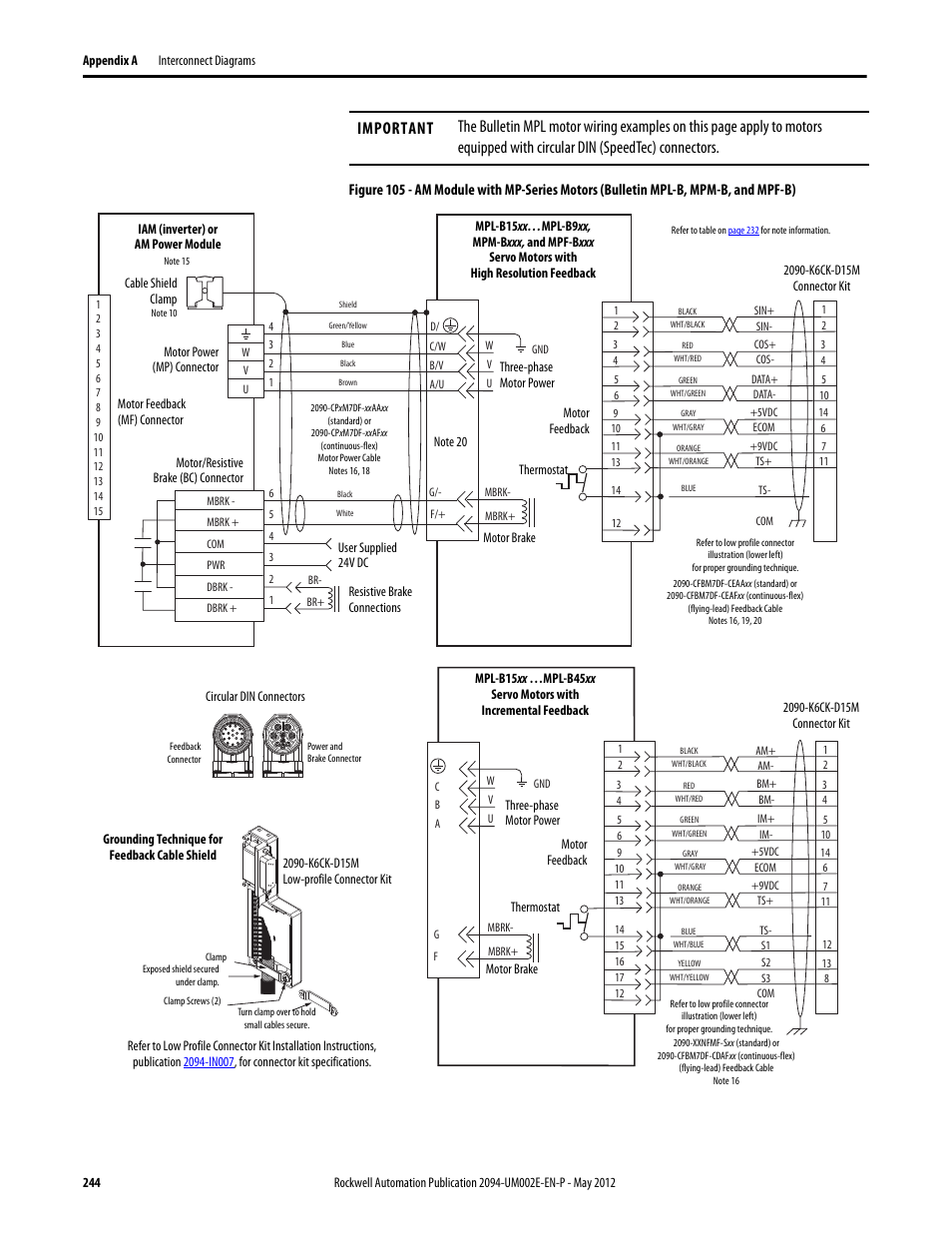 Rockwell Automation 2094-EN02D-M01-Sx Kinetix 6200 and Kinetix 6500 Modular Multi-axis Servo Drives User Manual User Manual | Page 244 / 290