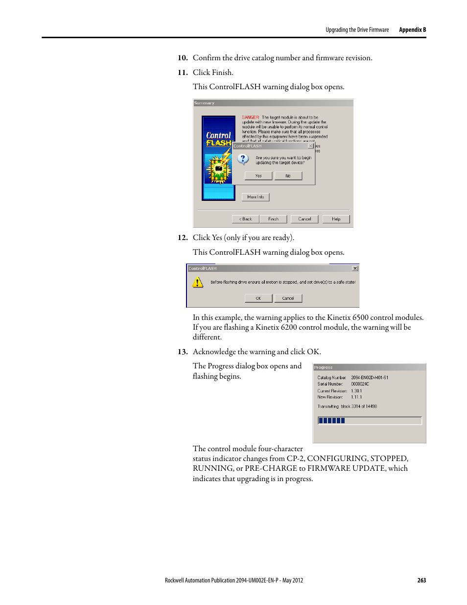 Rockwell Automation 2094-EN02D-M01-Sx Kinetix 6200 and Kinetix 6500 Modular Multi-axis Servo Drives User Manual User Manual | Page 263 / 290