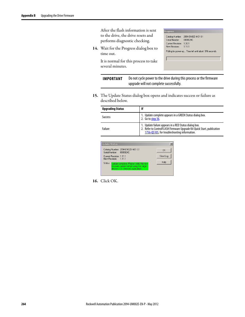 Rockwell Automation 2094-EN02D-M01-Sx Kinetix 6200 and Kinetix 6500 Modular Multi-axis Servo Drives User Manual User Manual | Page 264 / 290